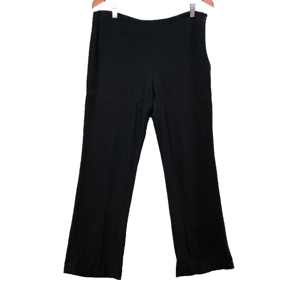 Prada Dress Pants Womens 44 US 8 Short Black Straight Leg‎ Side Zip Career